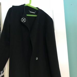 Winter wool coat black !!super warm ,super style